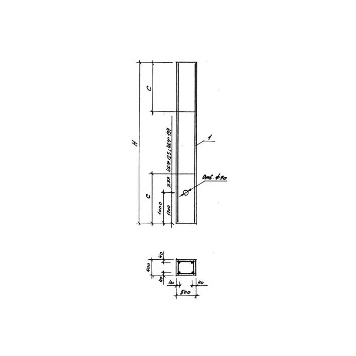 Колонна железобетонная 8Кф 121-1