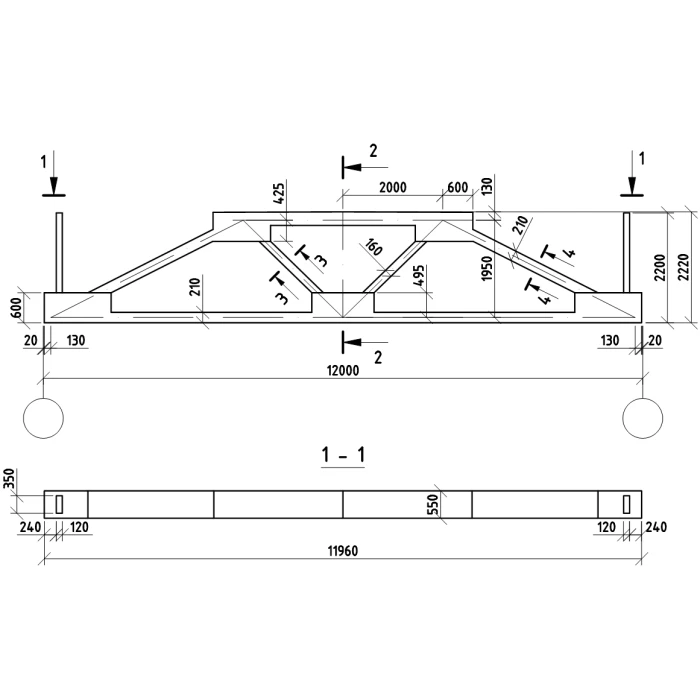 Ферма железобетонная ФСЦД 6-24-5