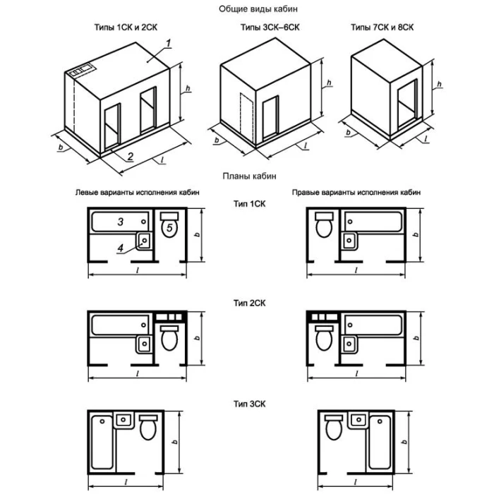 Кабина санитарно-техническая 7СК 25
